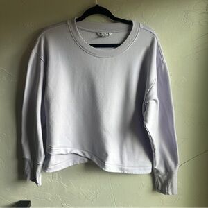 Athleta Light Lilac Relaxed Fit Sweatshirt with‎ Side Cross Sz XL